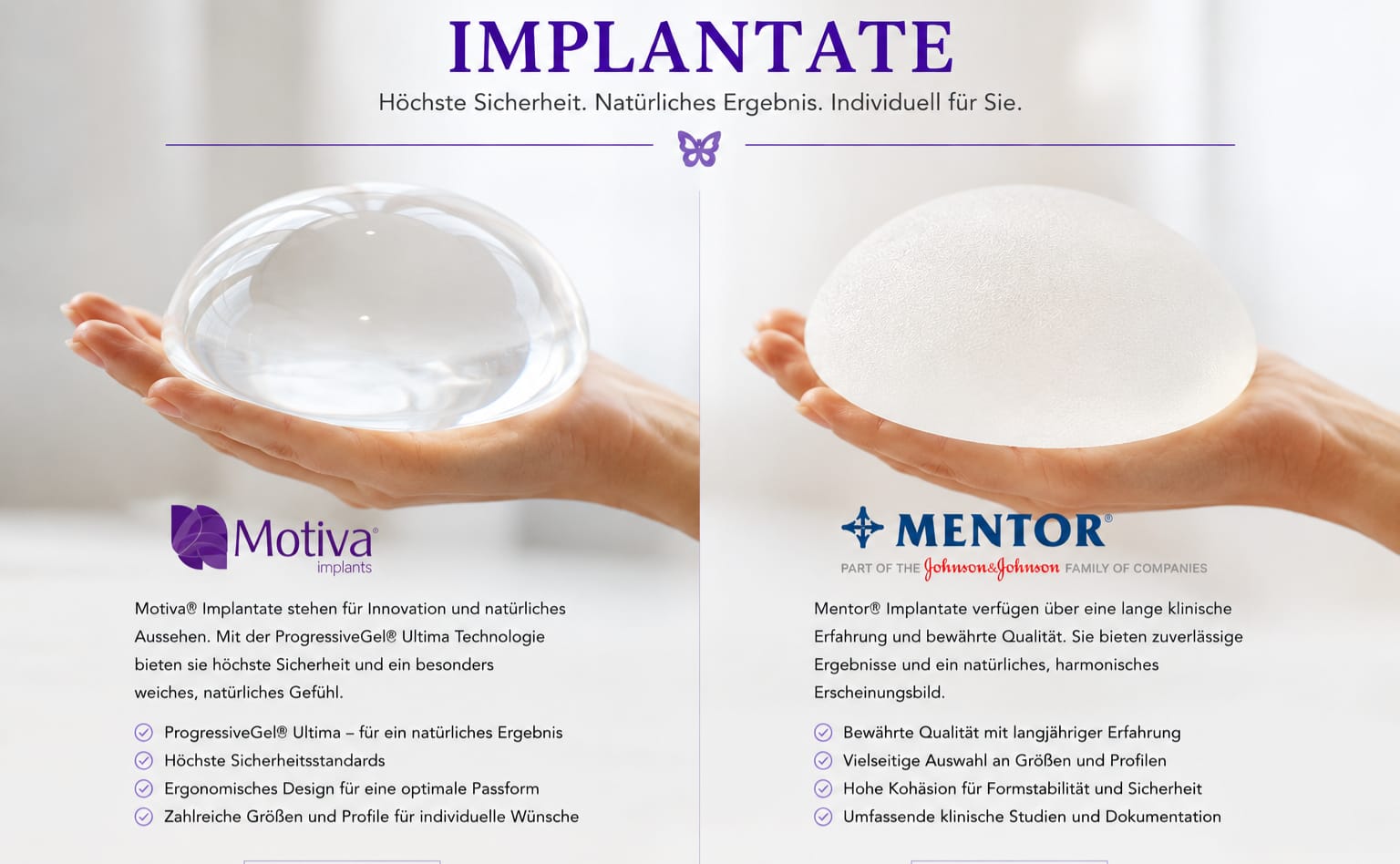 Brustimplantate – Formen & Materialien